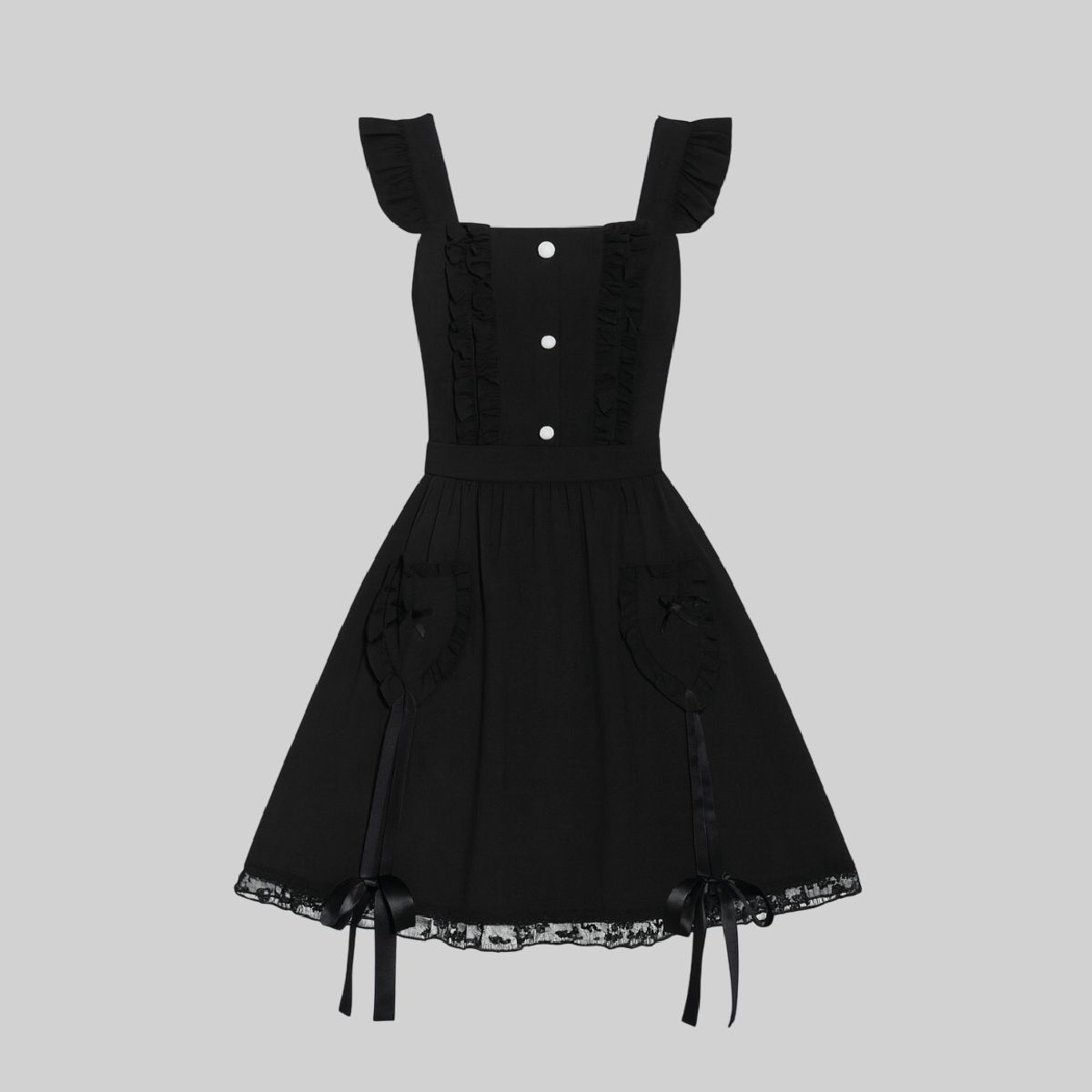 Vestido tipo overol con encaje
