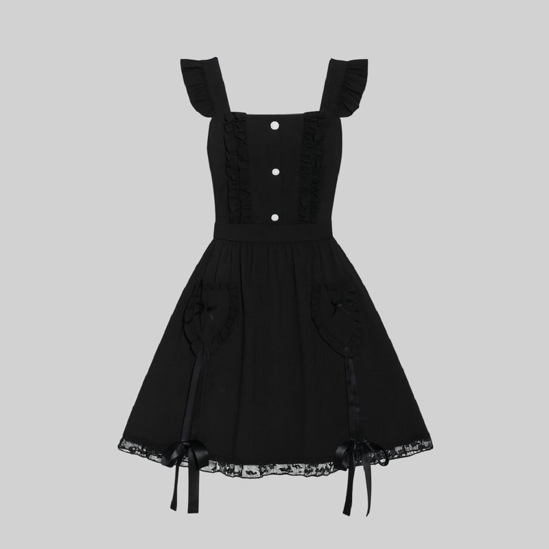 Vestido tipo overol con encaje