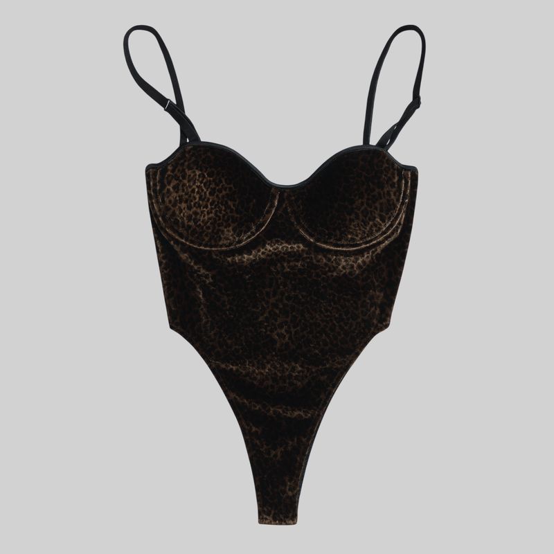 Body velvet animal print