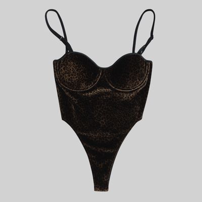 Body velvet animal print