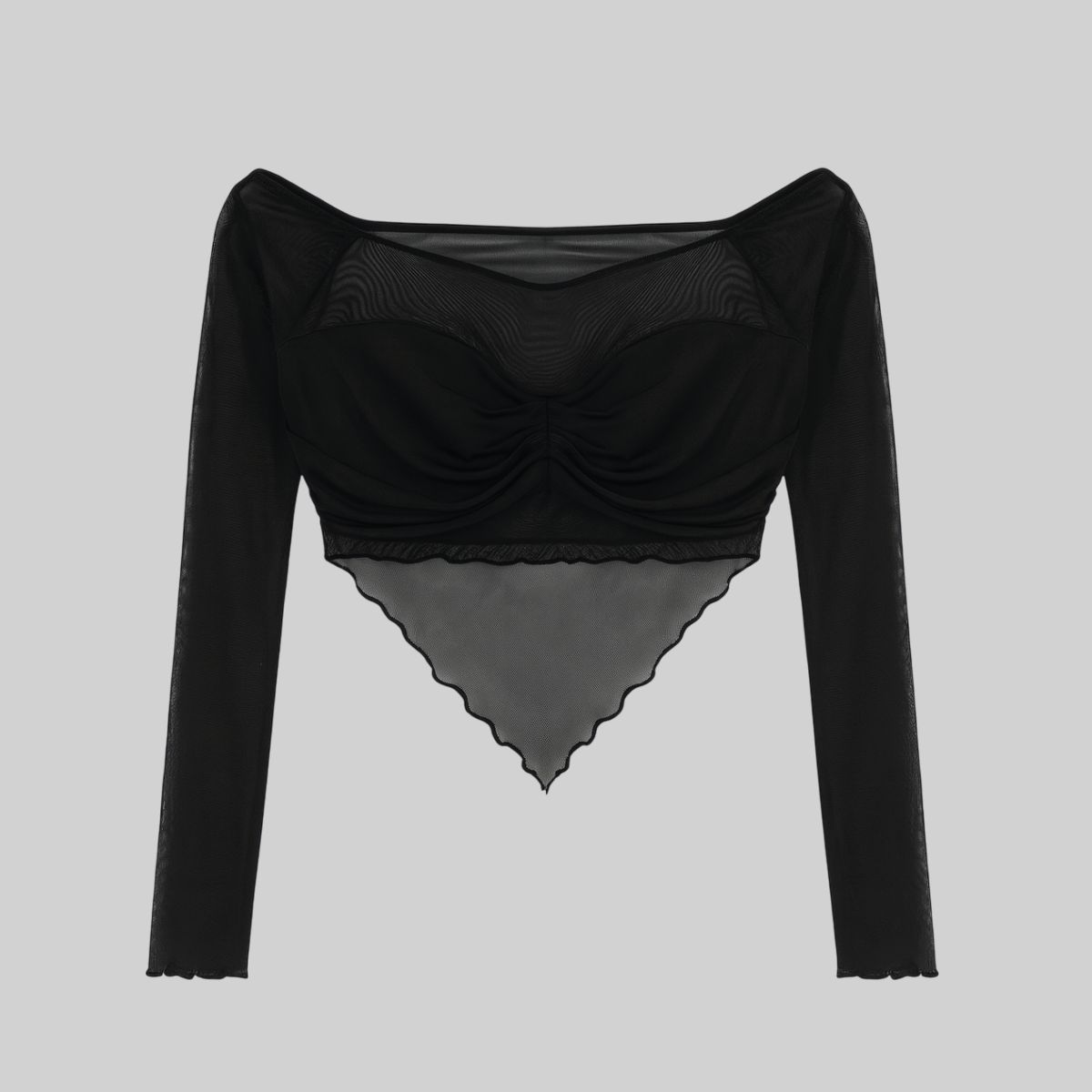 Blusa manga larga con escote en V