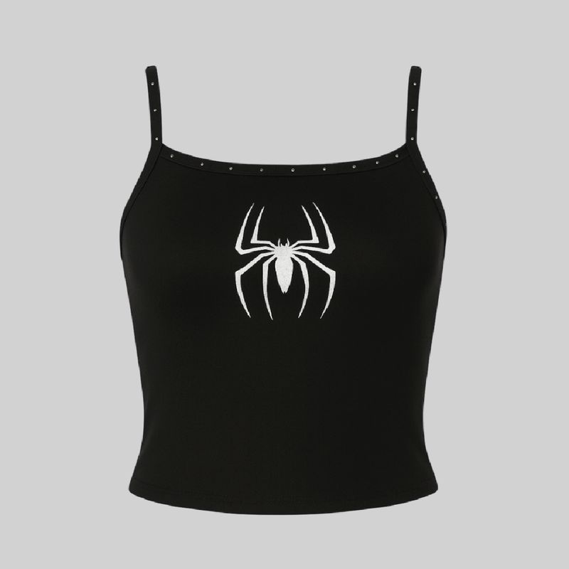Top con estampado de araña