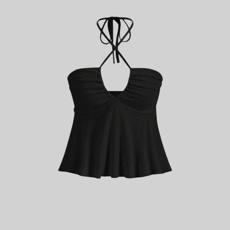 Blusa asimétrica negro