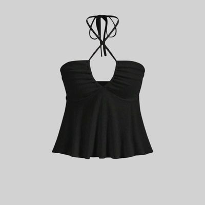 Blusa asimétrica negro