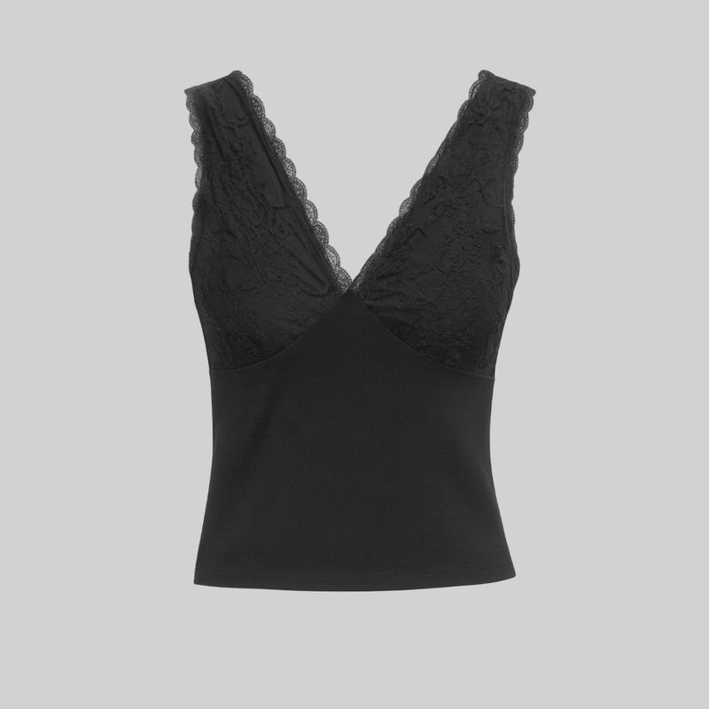 Top con encaje stretch