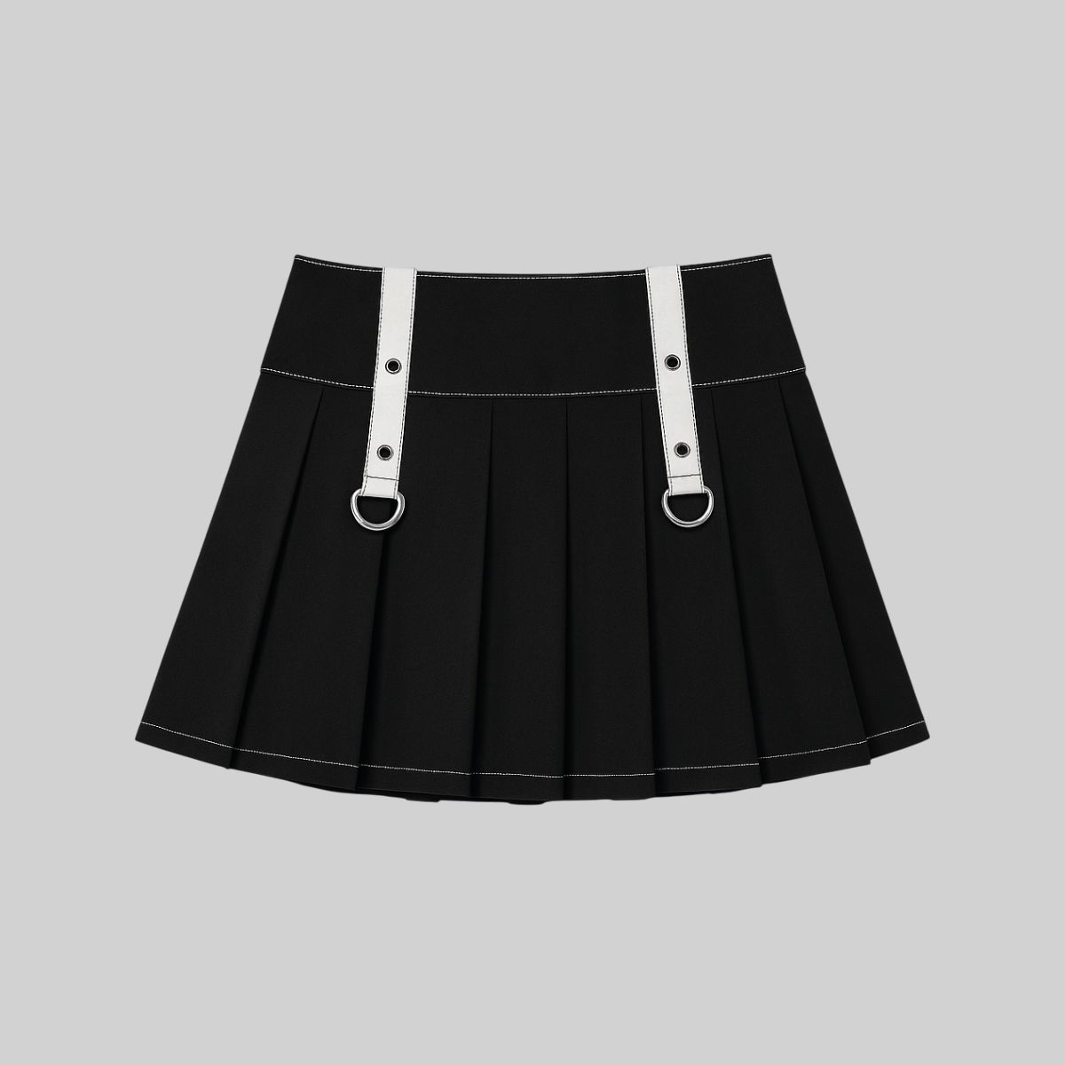 Falda corta de paletones con colgantes