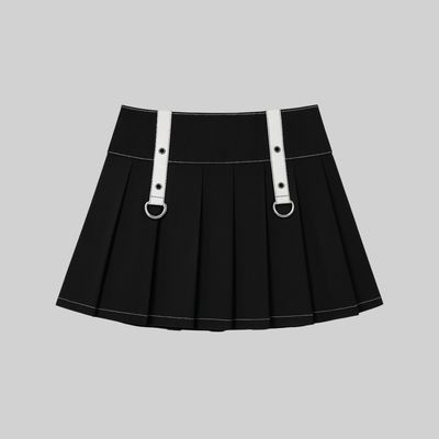 Falda corta de paletones con colgantes