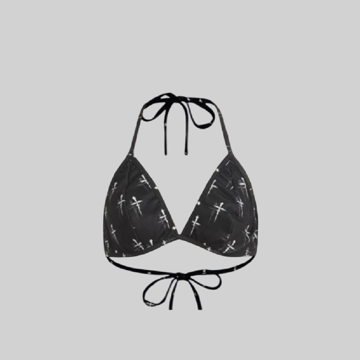 Top tipo bikini con diseño de cruces