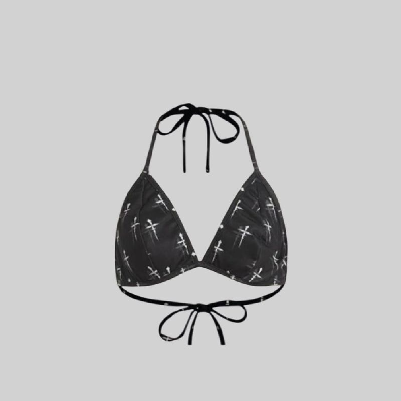Top tipo bikini con diseño de cruces