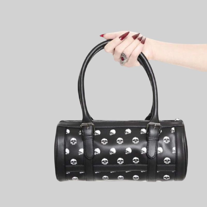 Bolso Estilo Baguette con Estampado de Calavera