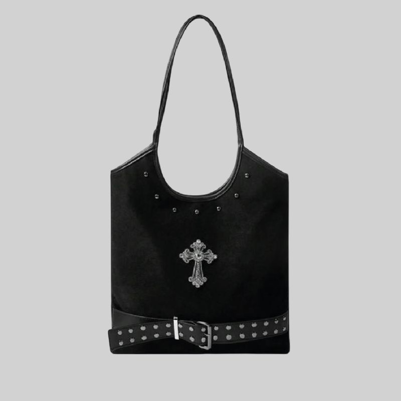 Bolso Grande con Cruz Integrada y Cinturón Largo