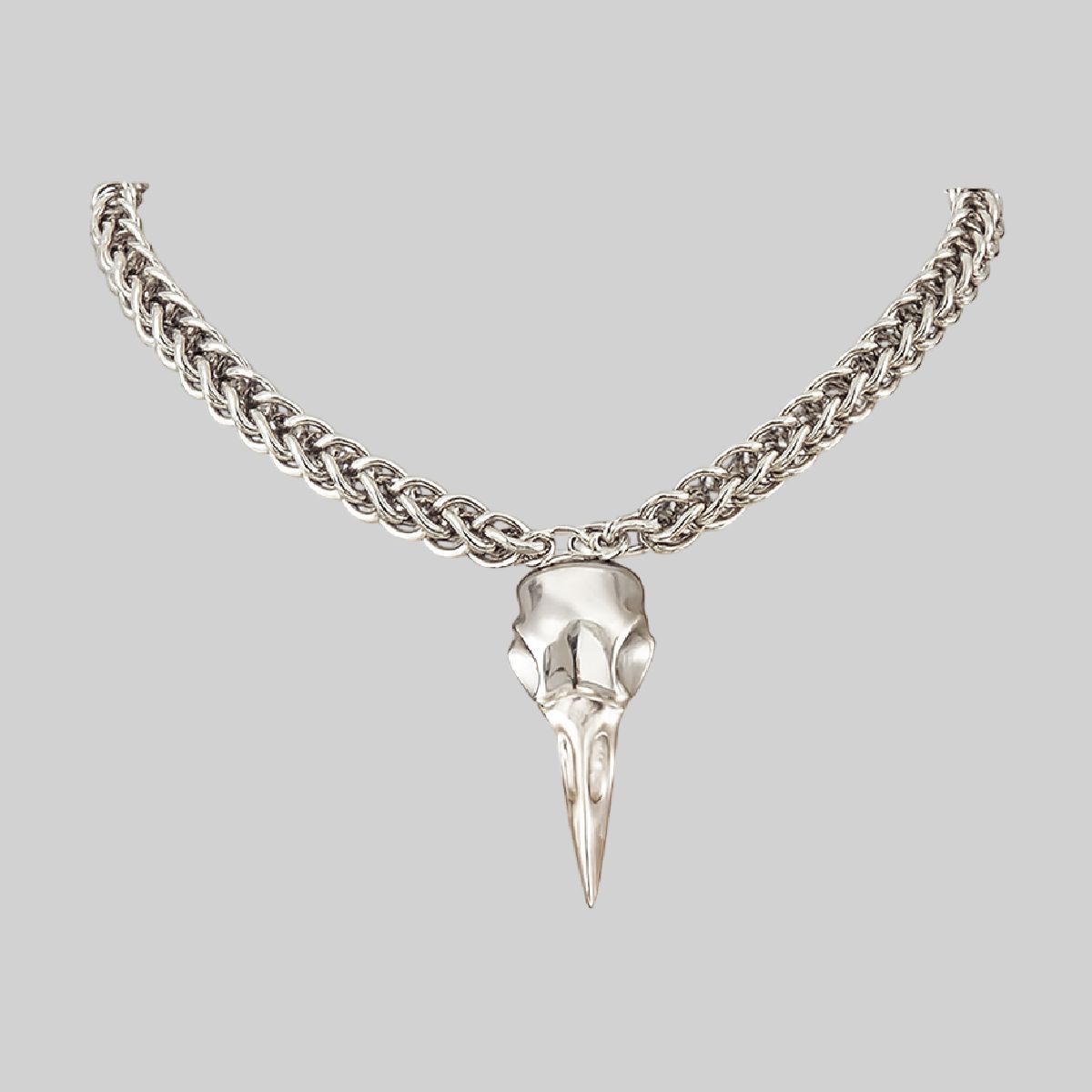 Choker con calavera de pájaro