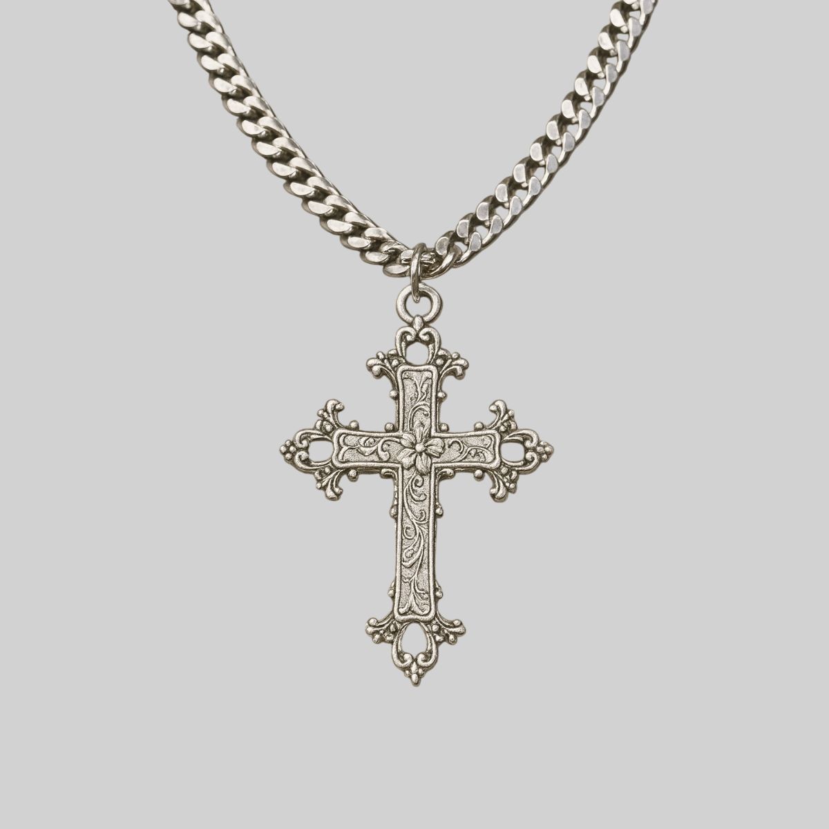 Collar de cruz chunky