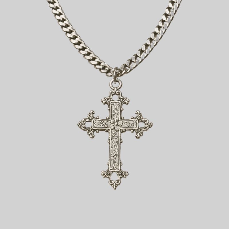 Collar de cruz chunky
