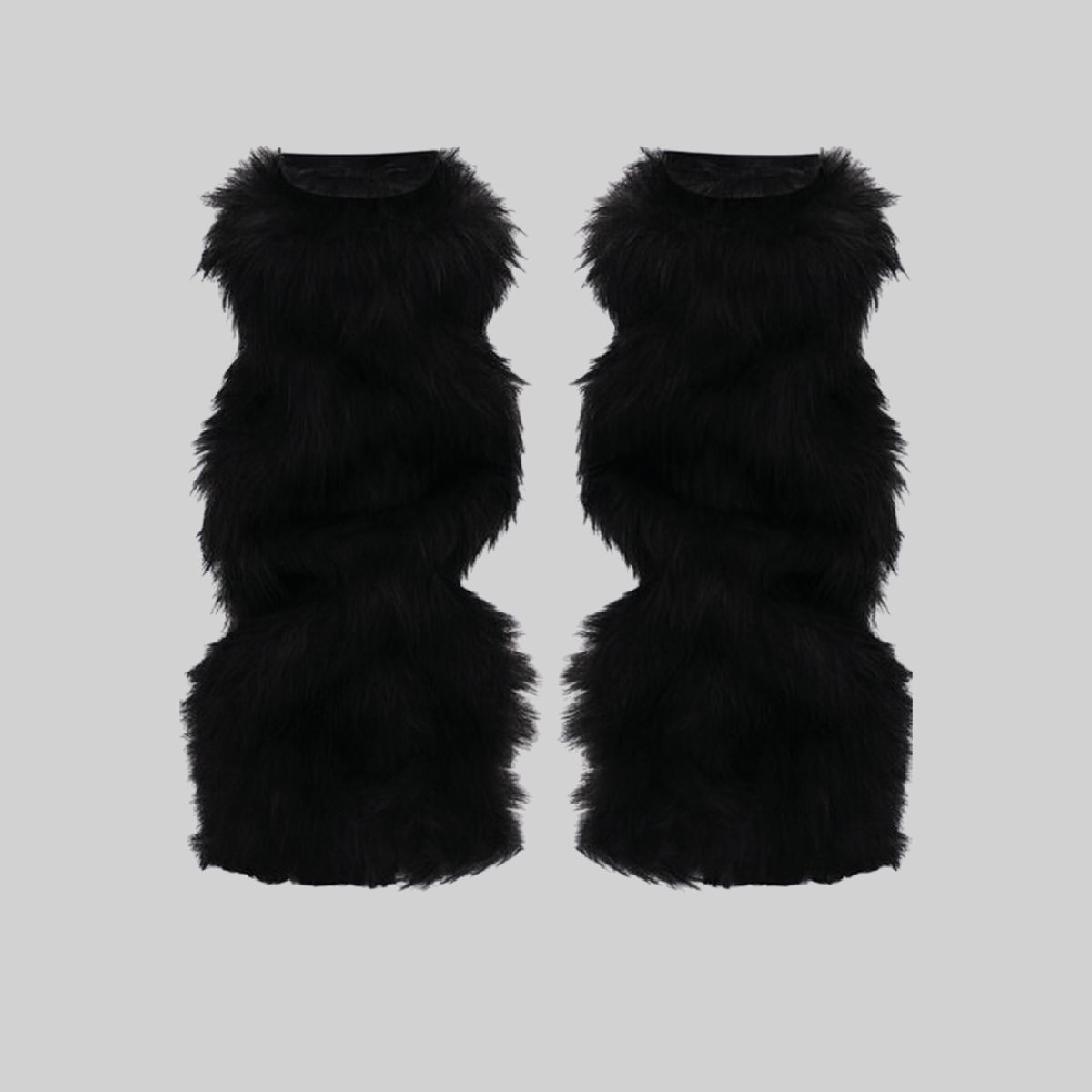 Calentadores en peluche negro