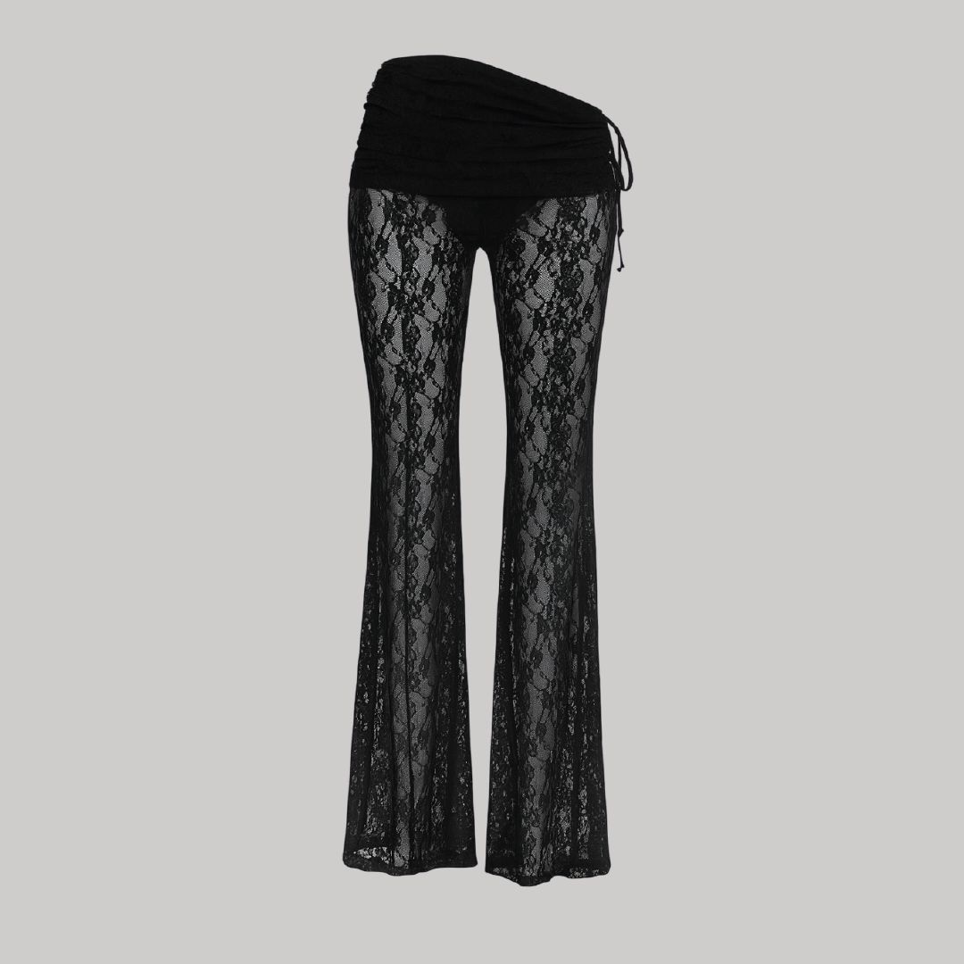 Pantalón acampanado encaje + falda