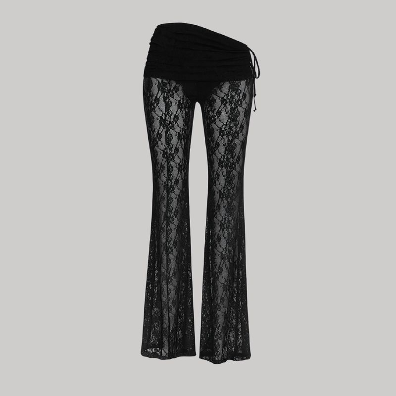 Pantalón acampanado encaje + falda