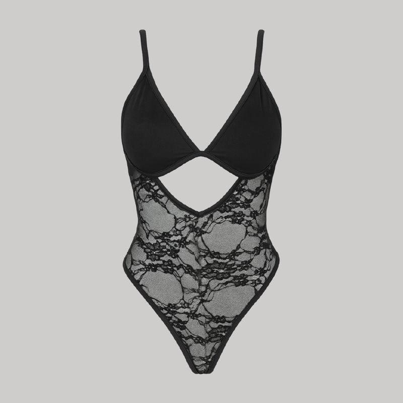 Body encaje transparente