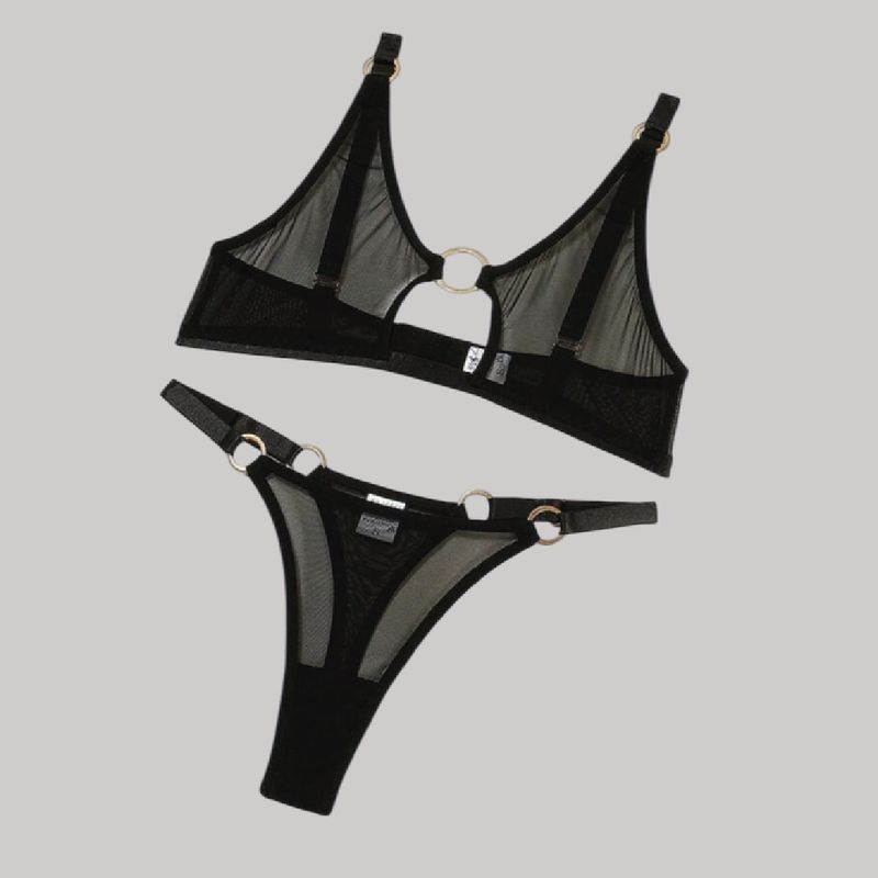 Conjunto lencería mesh