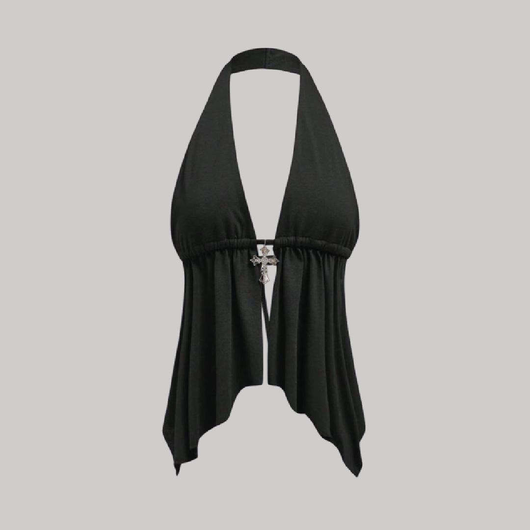 Top halter cruzado
