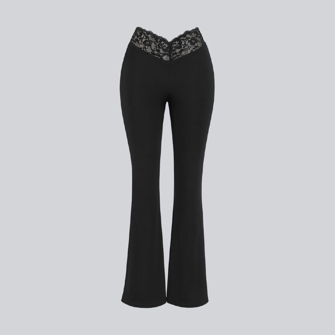 Pantalón con encaje en cintura