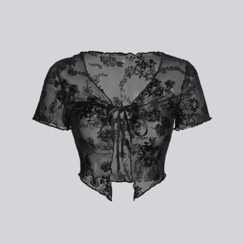 Blusa mesh floral