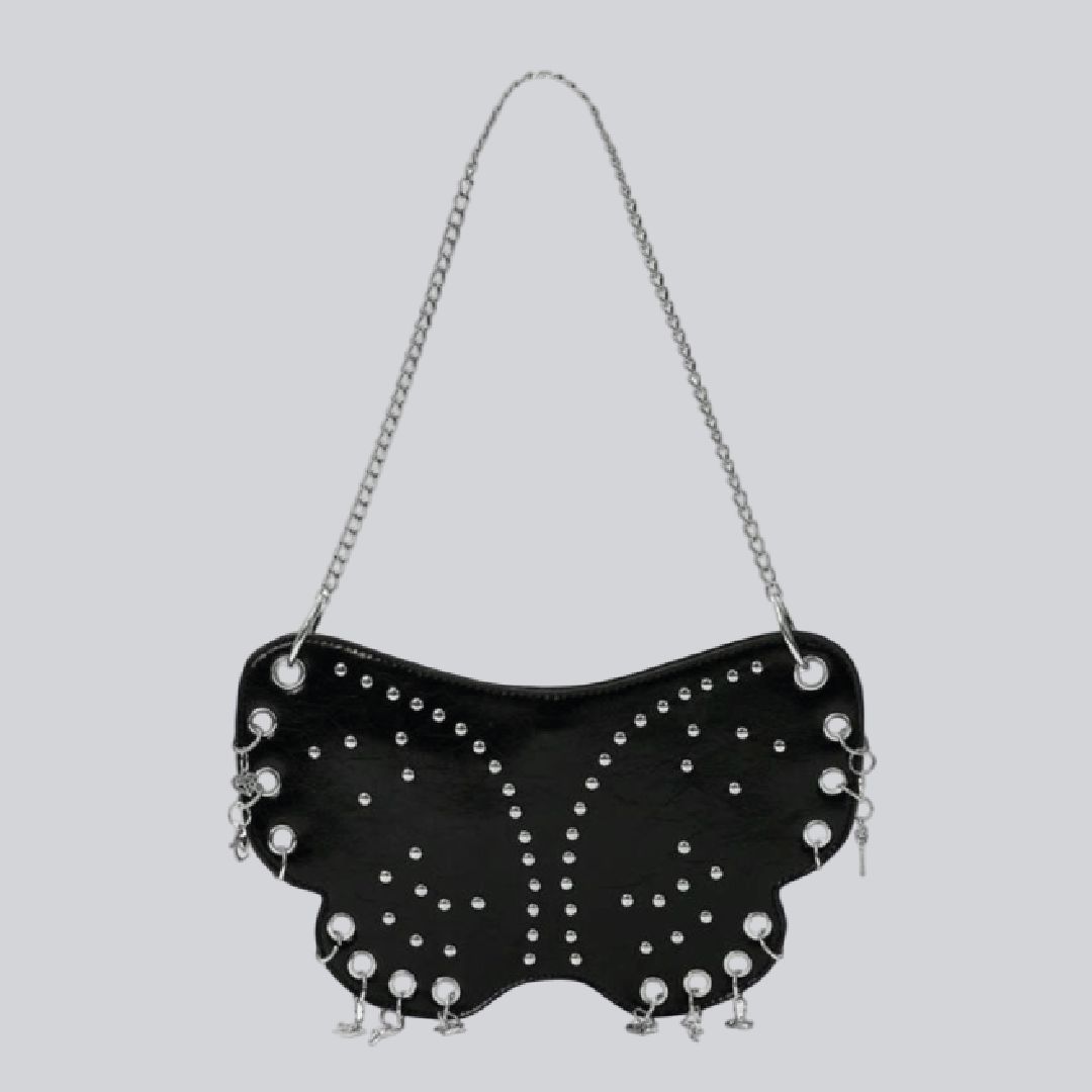 Bolsa mariposa tachonada