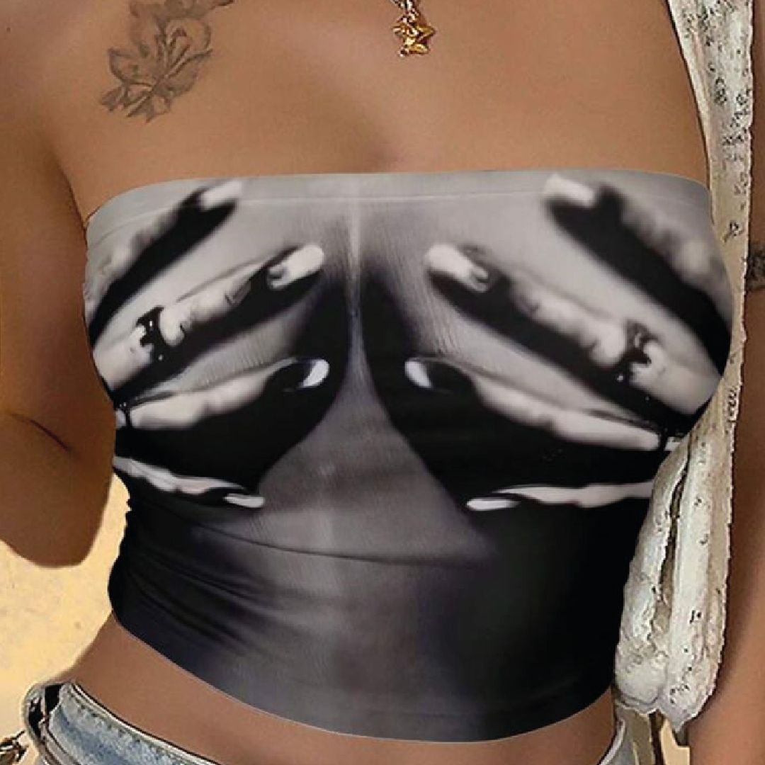 Top tubo estampado