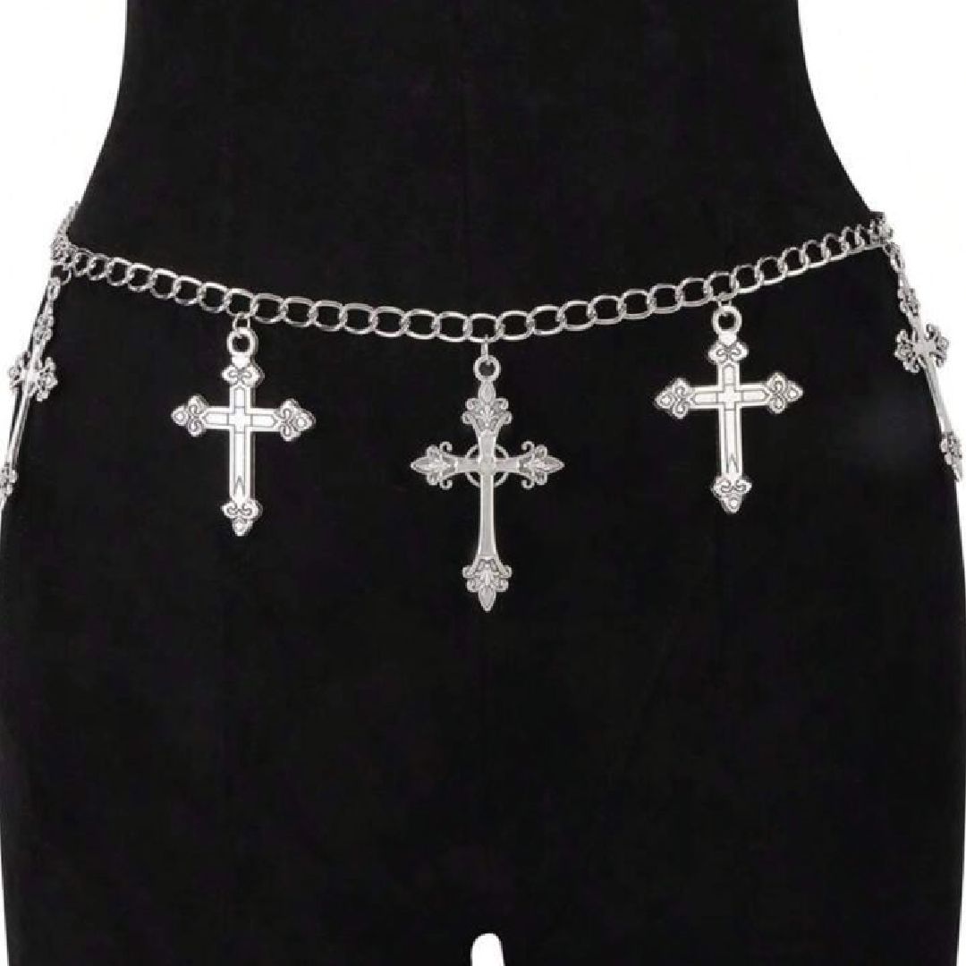 Cadena de cintura cruces