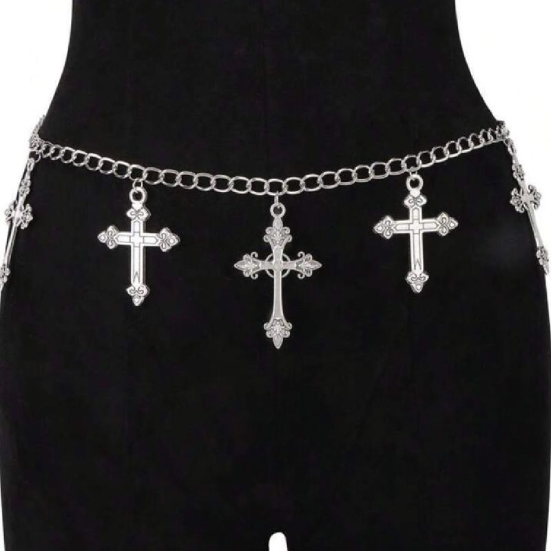 Cadena de cintura cruces