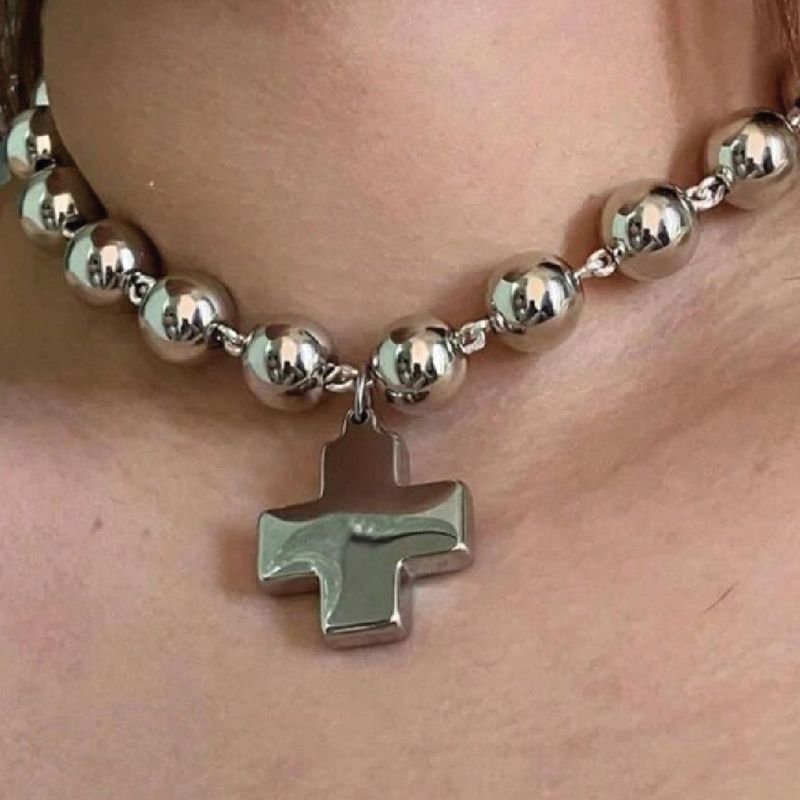 Collar chunky de cruz