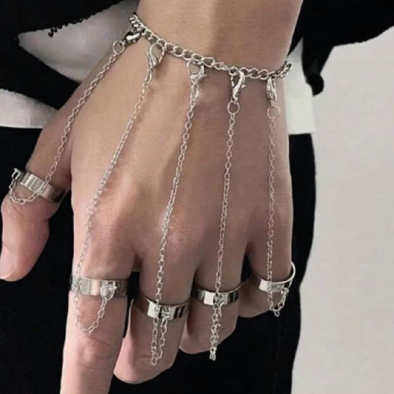 Anillos estilo pulsera para mano completa