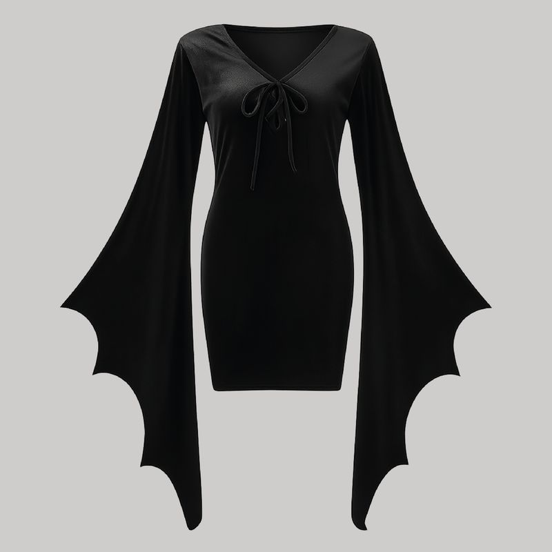 Vestido “Bat Wings” totalmente negro