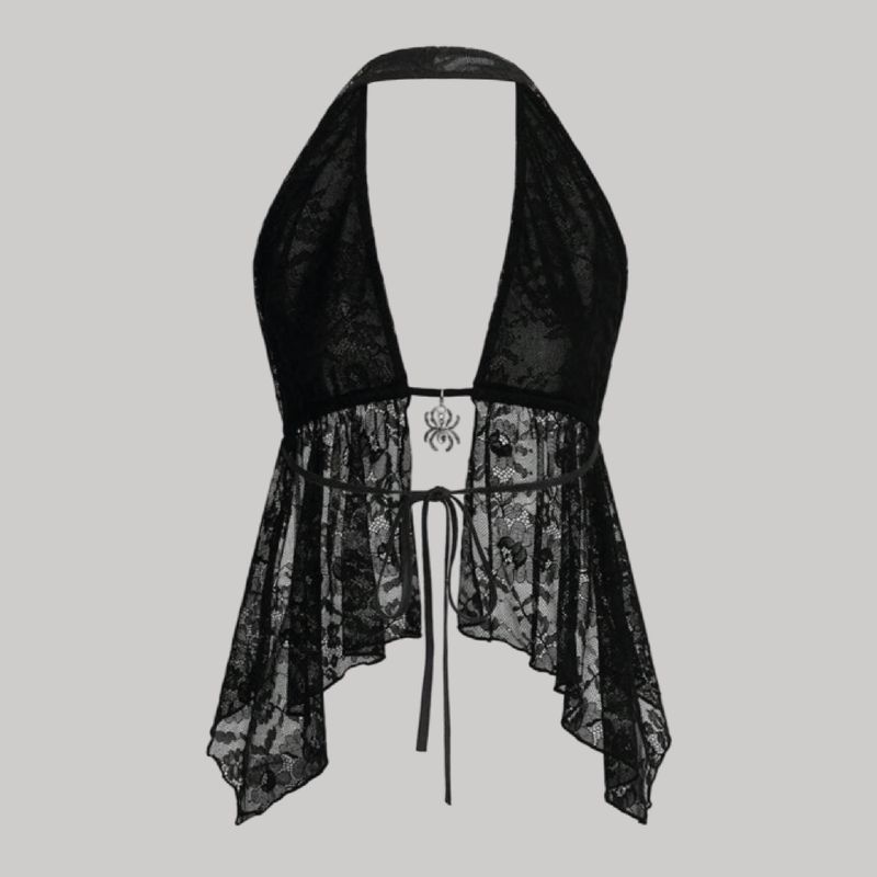 Top ajustable frontal + dije araña