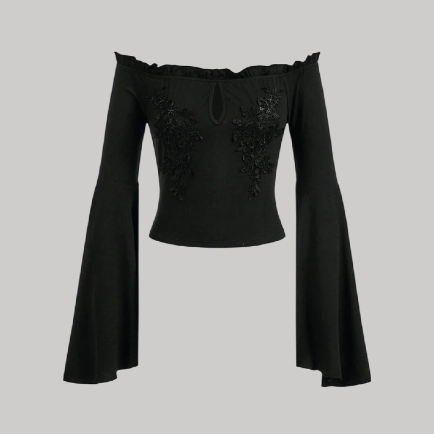 Blusa floral + mangas campana