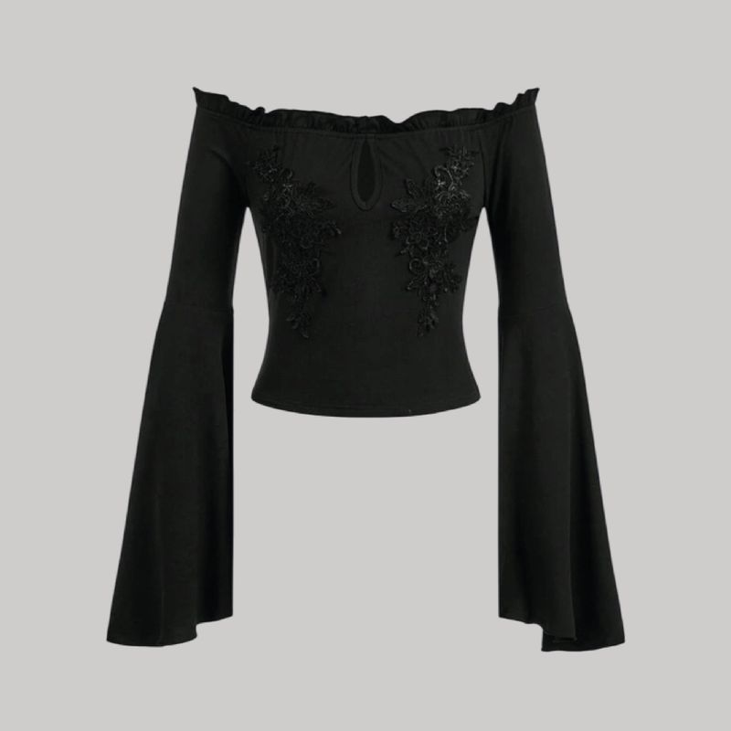 Blusa floral + mangas campana