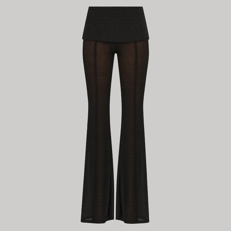 Pantalón campana con falda superpuesta