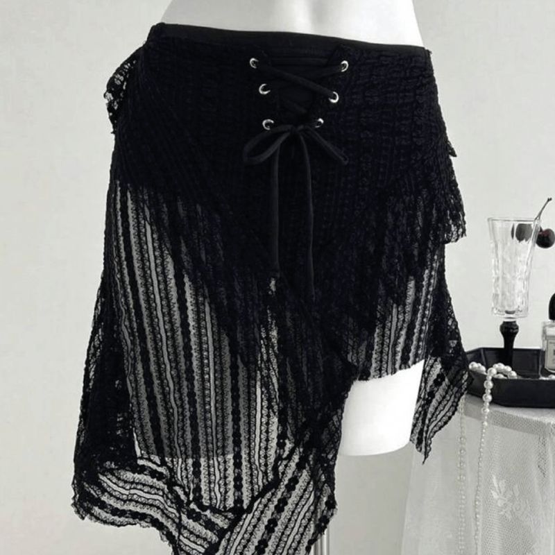 Mini falda asimétrica estilo ballet