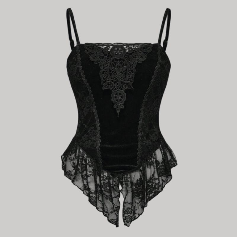 Blusa de terciopelo – frente trabajado