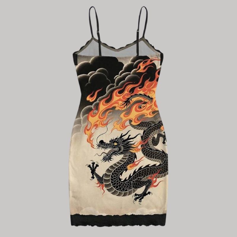 Vestido encaje dragón