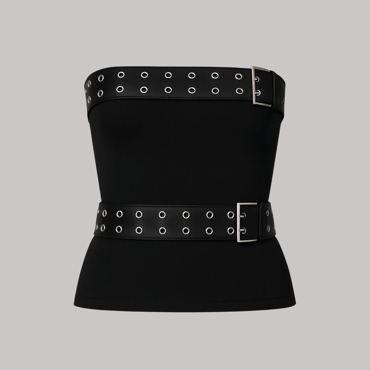 Top tubo con correas de hebillas