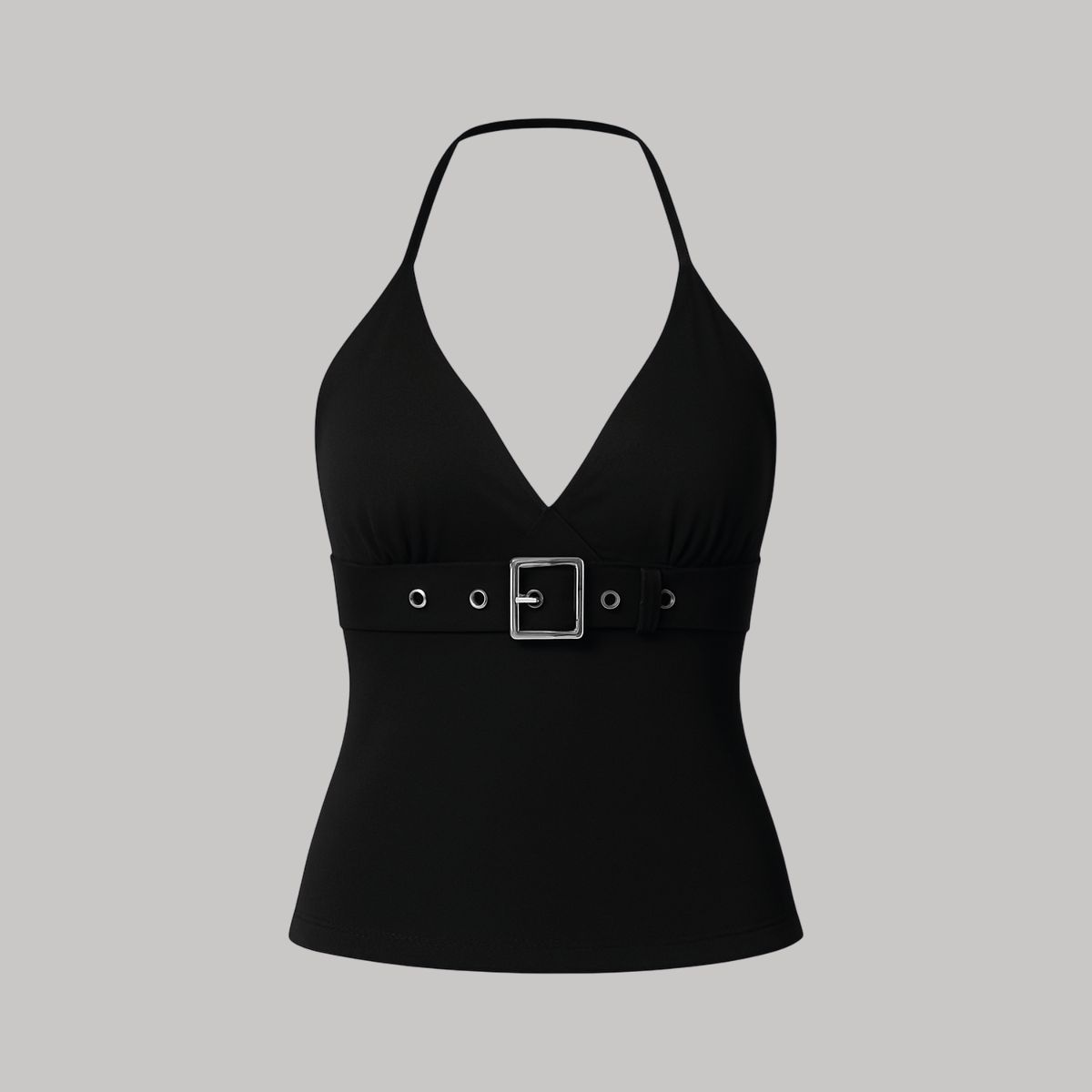 Top cuello ajustable con hebilla