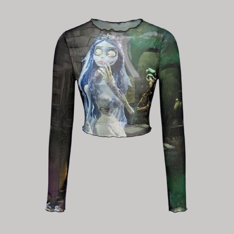 Blusa mesh “Cadáver de la Novia”