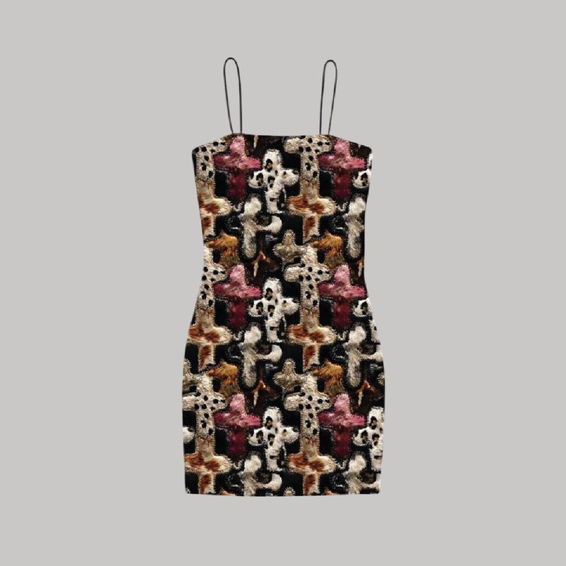 Vestido mini cruces