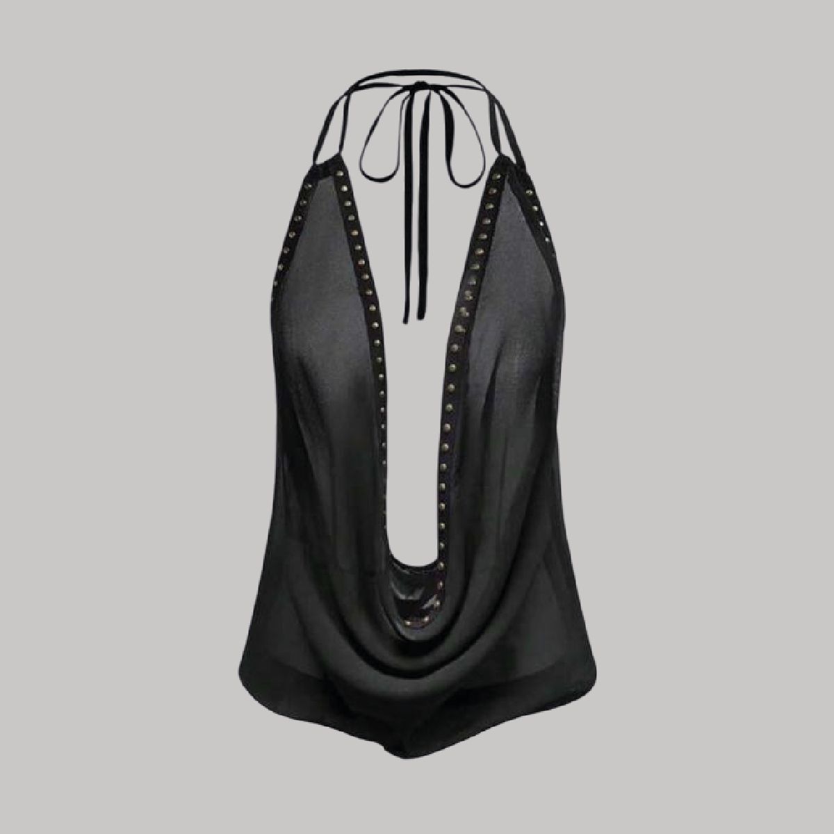 Top cuello caído – mesh