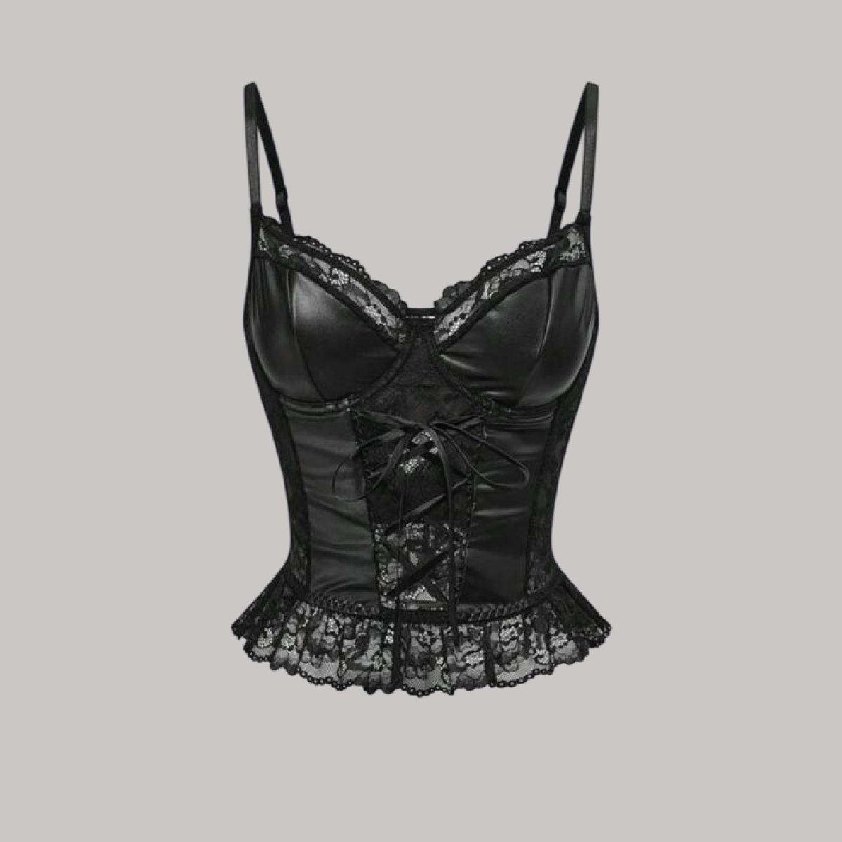 Bustier látex + encaje