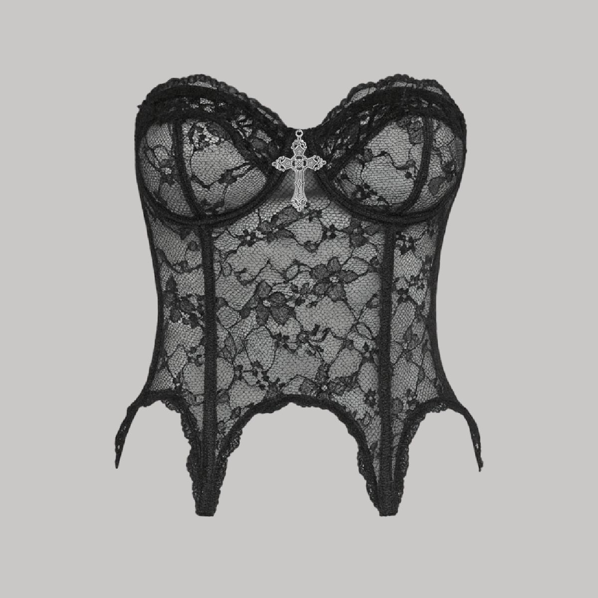 Bustier Encaje Cruz