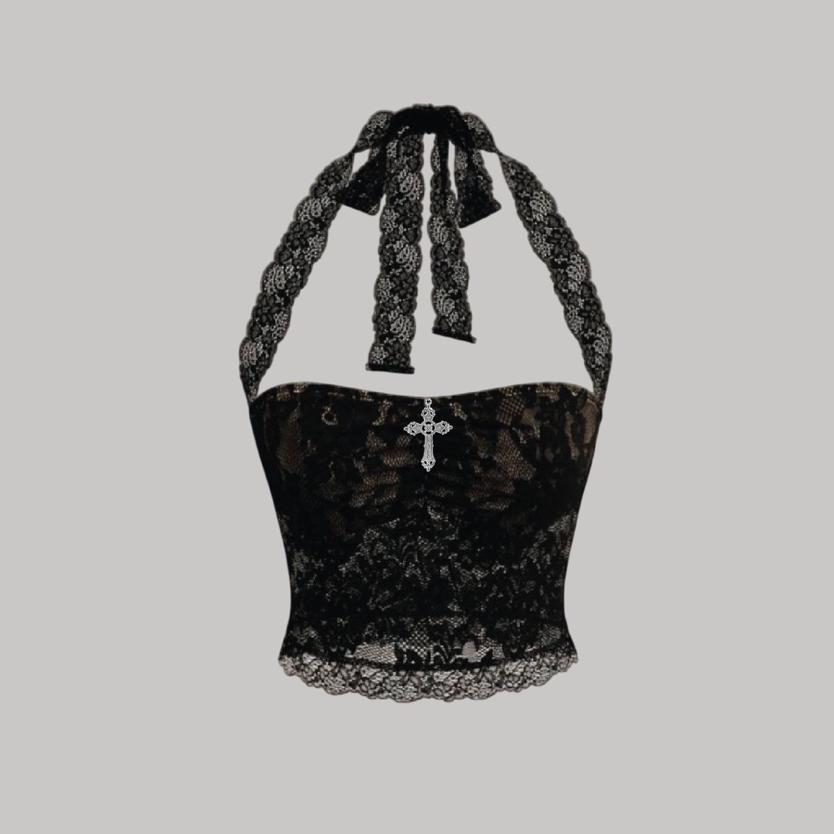 Top Encaje Cruz Ajustable