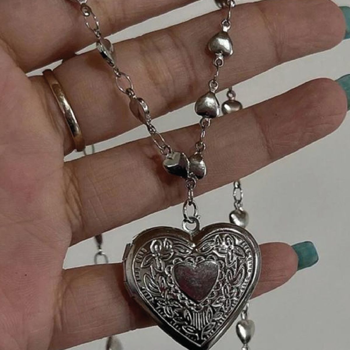 Relicario Corazón Plateado