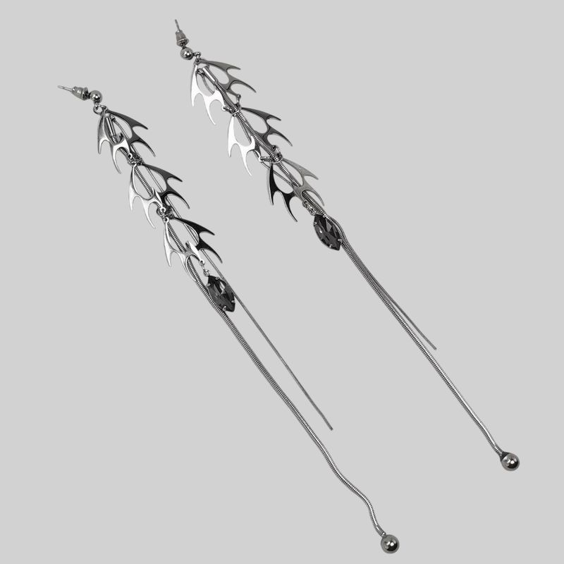 Aretes largos estilo cyber